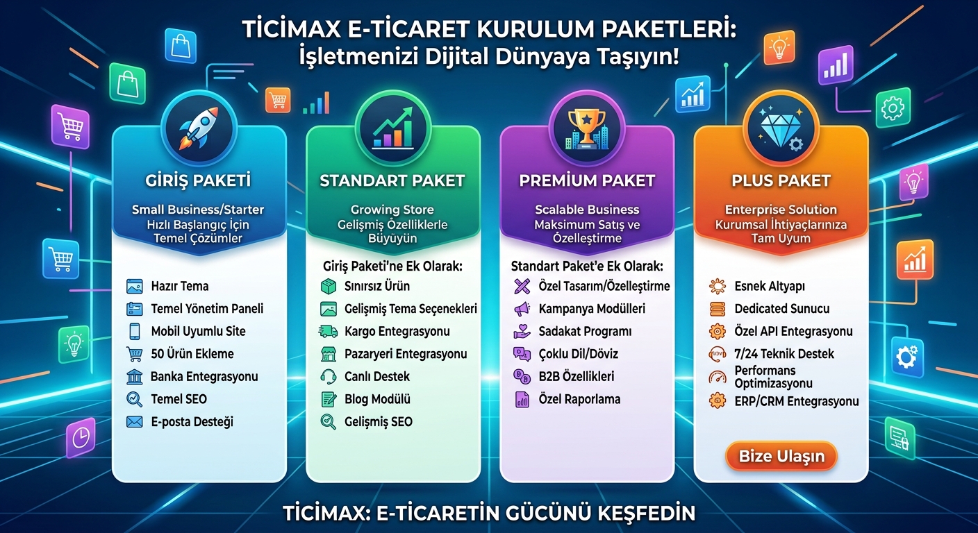 Ticimax Kurulum Paketleri | Profesyonel Ticimax E-Ticaret Kurulumu